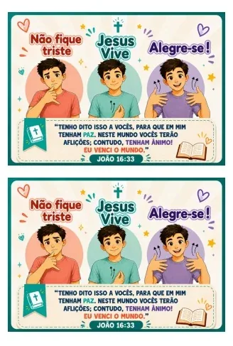 Card Jesus Vive com versículo João 16:33